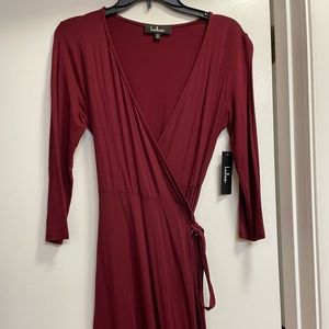 Long Sleep Wrap Dress